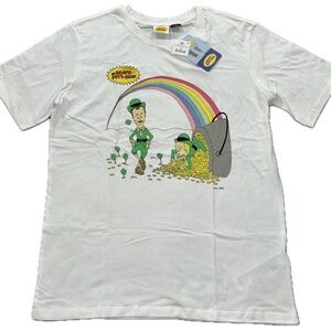 Beavis and Butthead St Patricks Day T Shirt Mens Medium White New